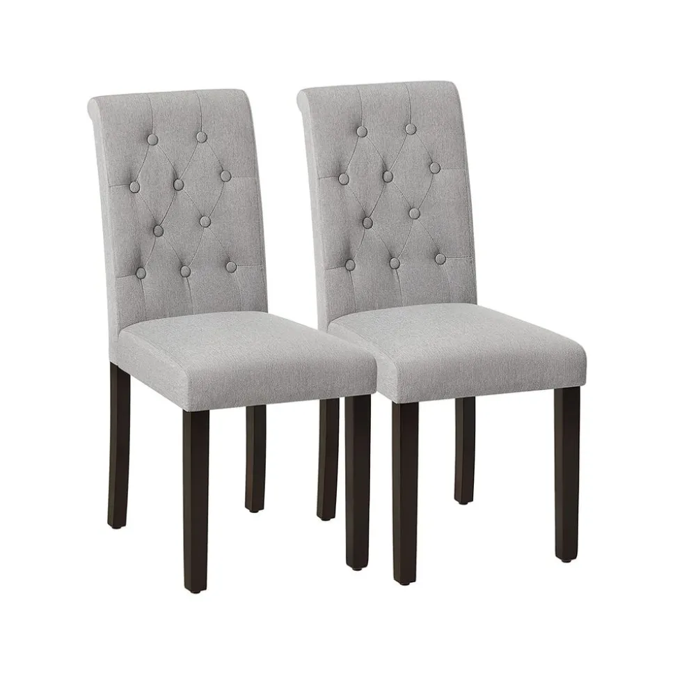 2 Chaises dossier gris