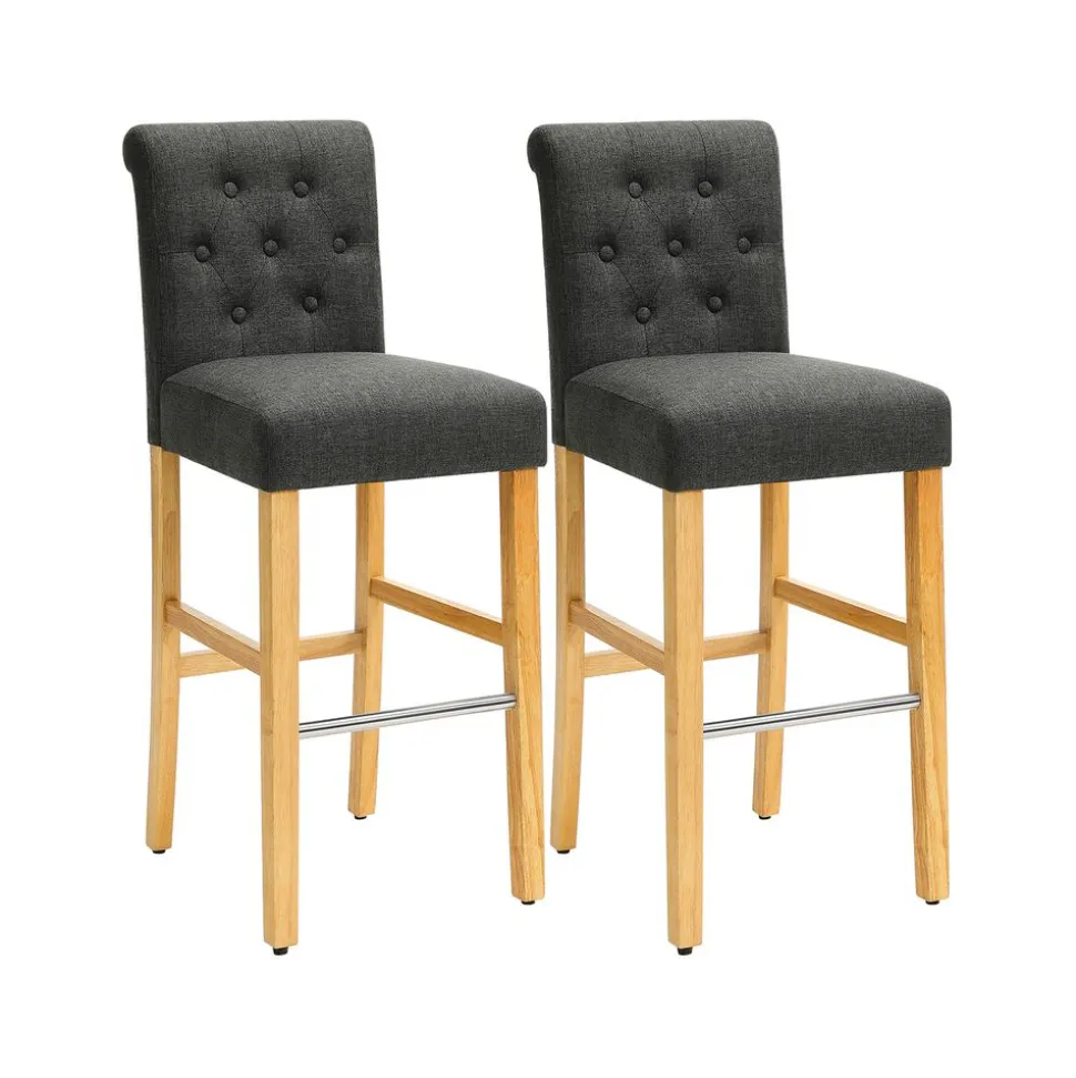 2 Chaises hautes gris foncé