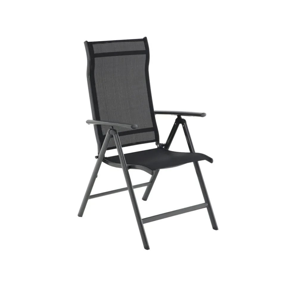 4 Chaises pliantes alu noir