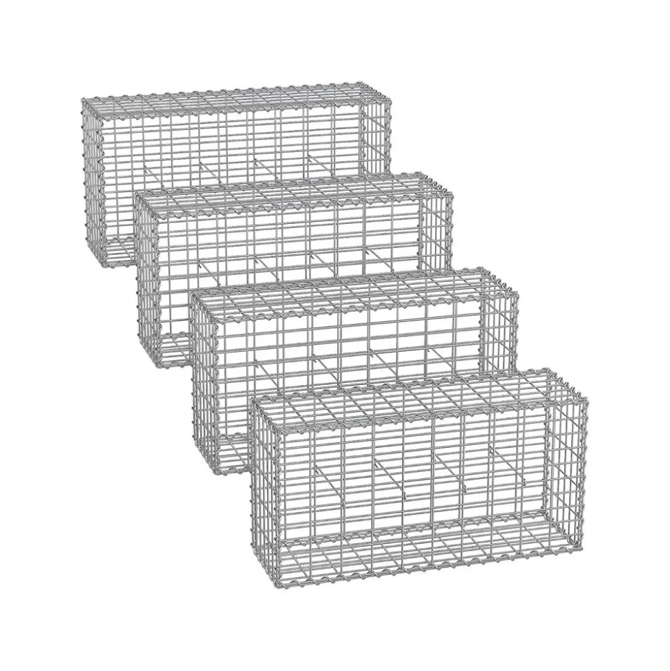 4 Gabions 100 x 50 x 30 cm