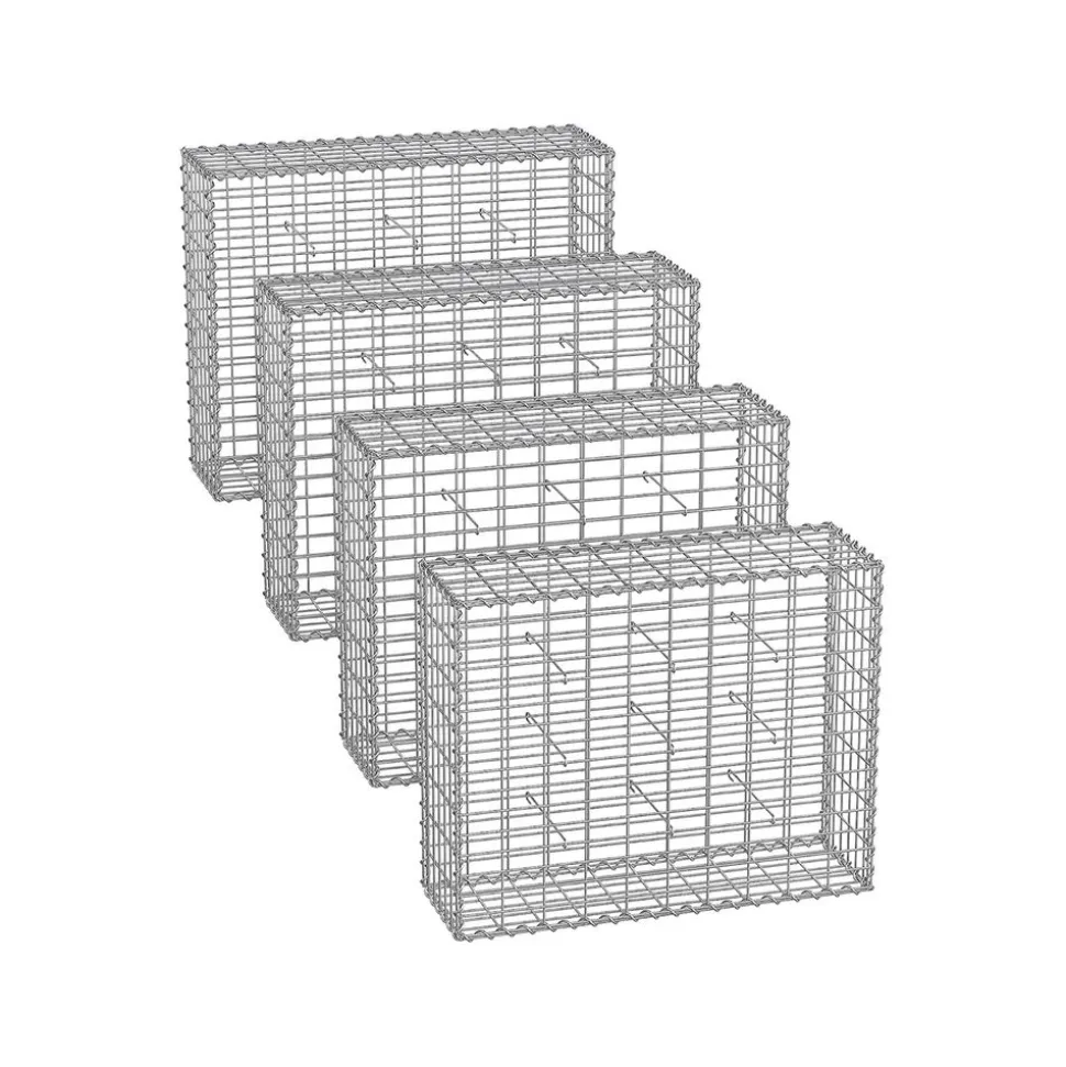 4 Gabions 100 x 90 x 30 cm