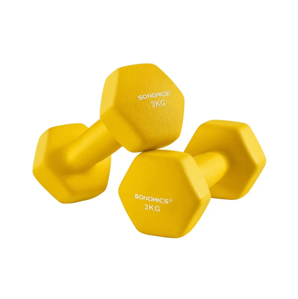 2 Haltères 3 kg jaune
