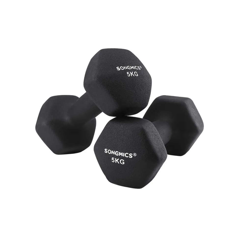 2 Haltères 5 kg noir