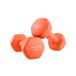 2 Haltères avec surface en vinyle rose
