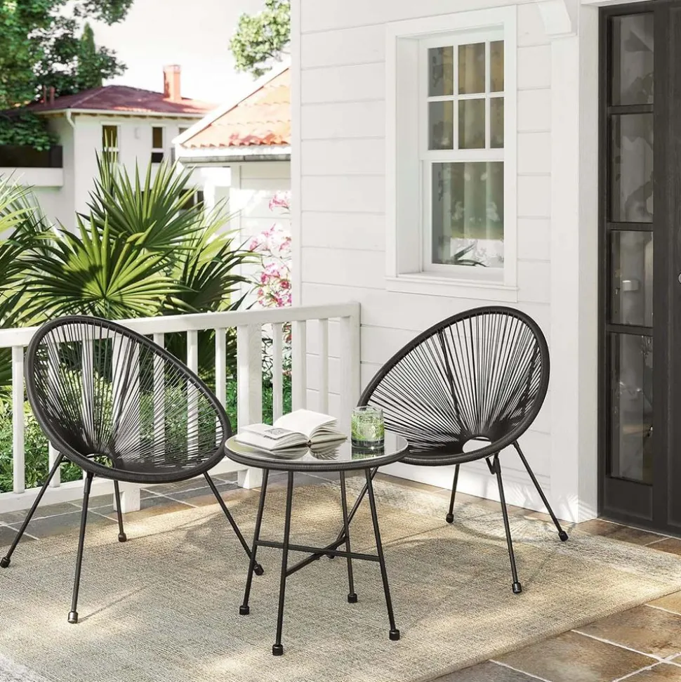 3 Meubles terrasse noir