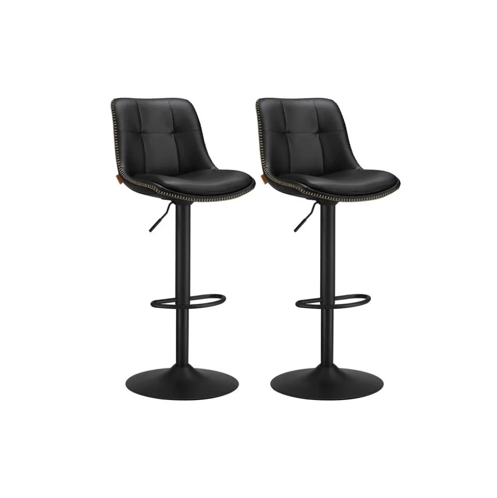2 Tabourets de bar Marron Caramel