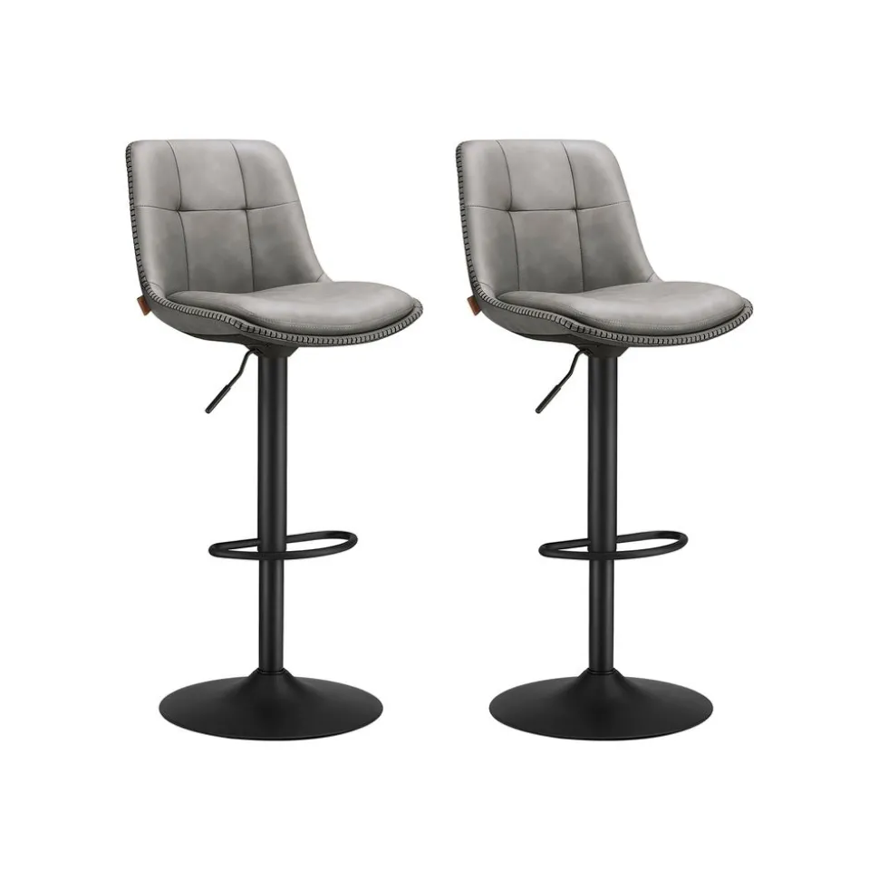 2 Tabourets de bar Marron Caramel