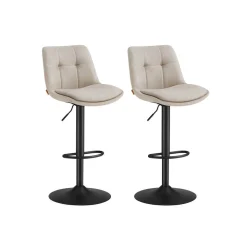 2 Tabourets de bar Marron Caramel