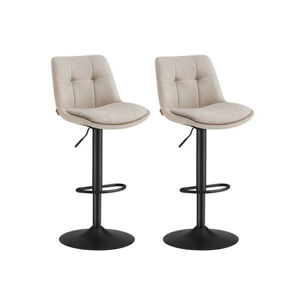 2 Tabourets de bar Marron Caramel