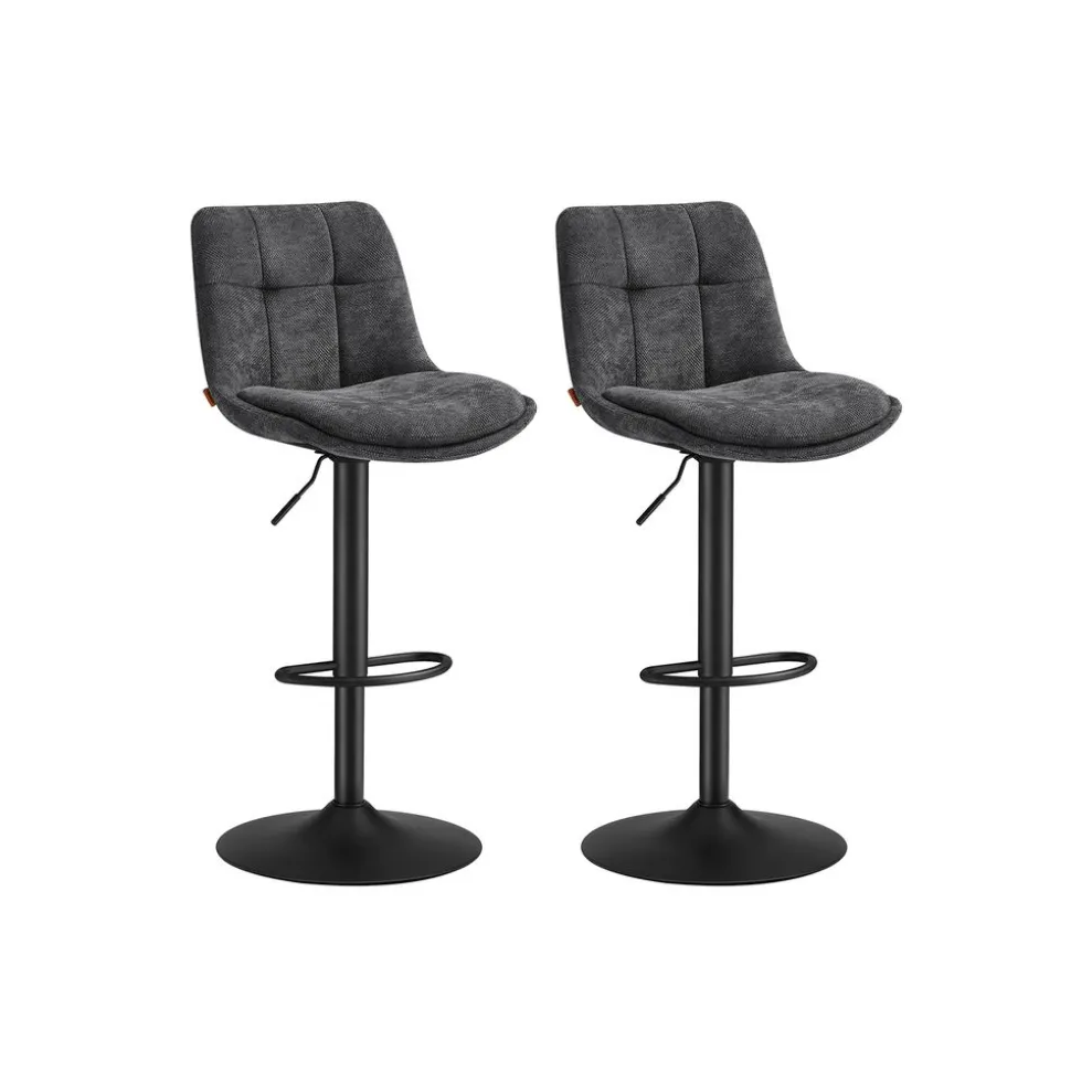 2 Tabourets de bar Marron Caramel