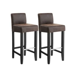 2 Tabourets effet vieilli marron