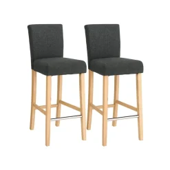 2 Tabourets hauts gris foncé