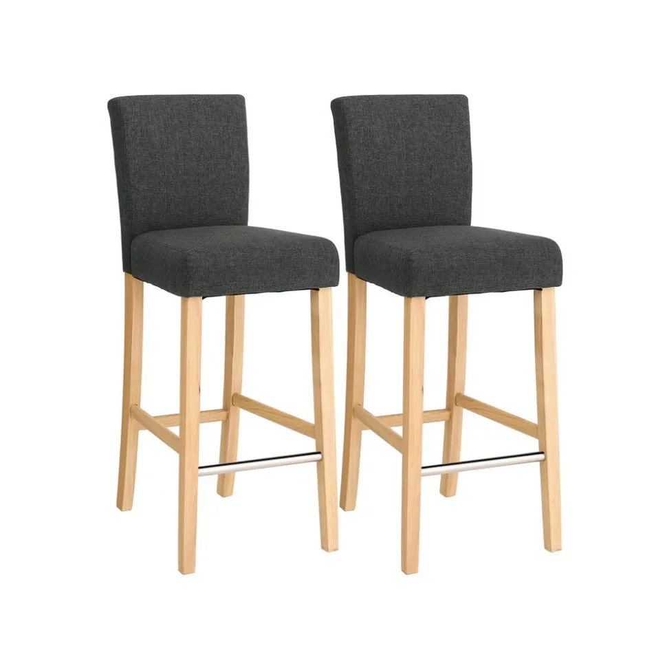 2 Tabourets hauts gris foncé