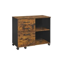 Armoire de classement latérale mobile à 3 tiroirs blanc