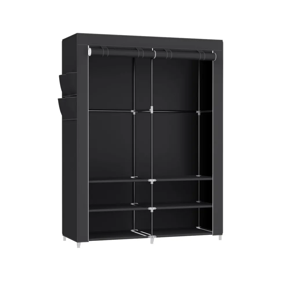 Armoire de rangement avec housse 45 x 127 x 176 cm gris