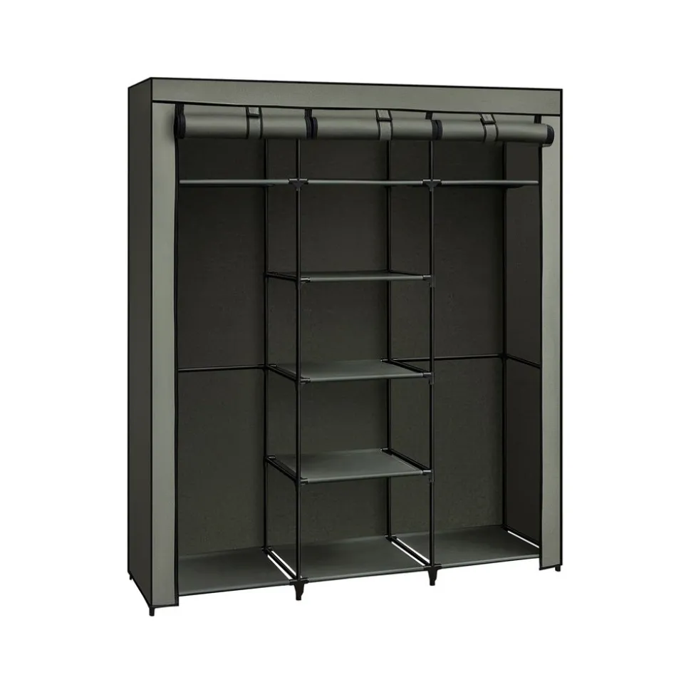 Armoire de rangement avec barre de suspension 45 x 150 x 175 cm vert olive