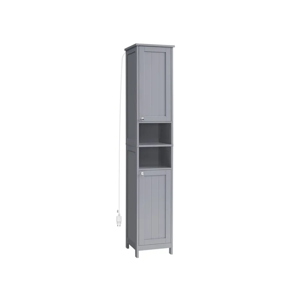 Armoire de salle de bain haute avec éclairage blanc nuage