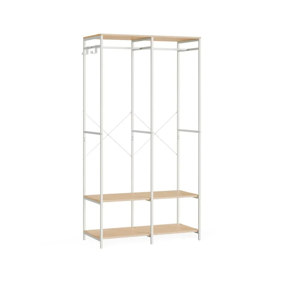 Armoire vêtements portable marron rustique
