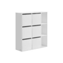 Assemblage toolless meuble de rangement 27 x 83 x 61,6 cm blanc neige