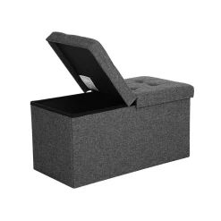 Banc rangement 80L gris foncé
