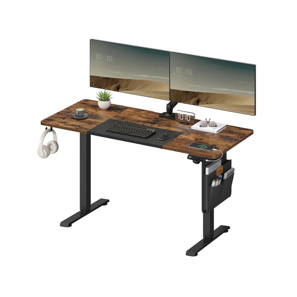 Bureau Assis-Debout Électrique Réglable 60 x 140 x (72-120) cm