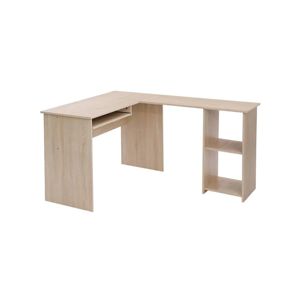 Bureau informatique en L blanc