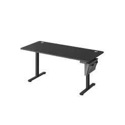Bureau électrique 180 x 80 cm fonction mémoire 4 hauteurs marron rustique