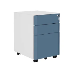 Caisson 3 tiroirs blanc bleu