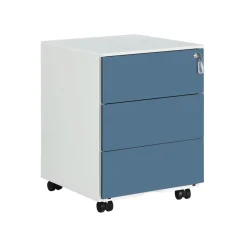Caisson de bureau mobile avec 4 tiroirs noir d'encre