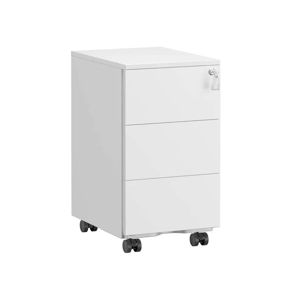 Caisson de bureau mobile avec 4 tiroirs noir d'encre