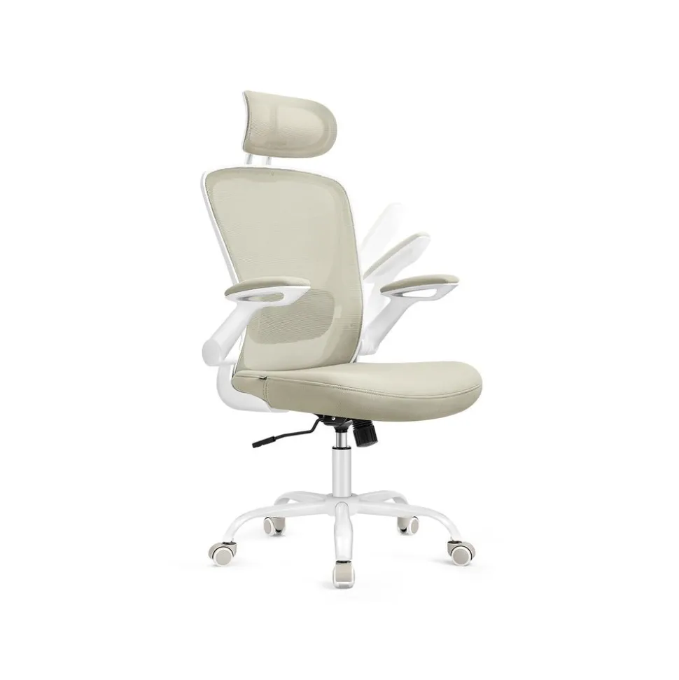 Chaise Bureau Ergonomique Beige Cappuccino