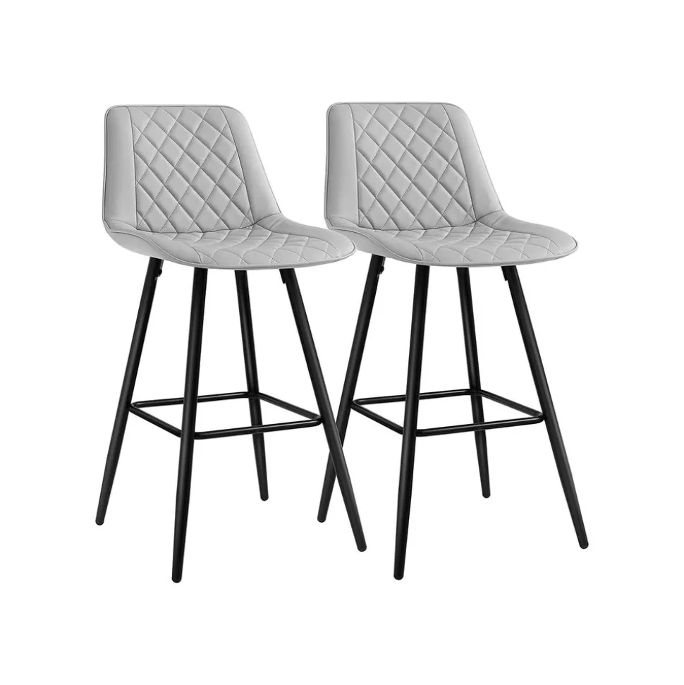 Chaise de bar PU noir