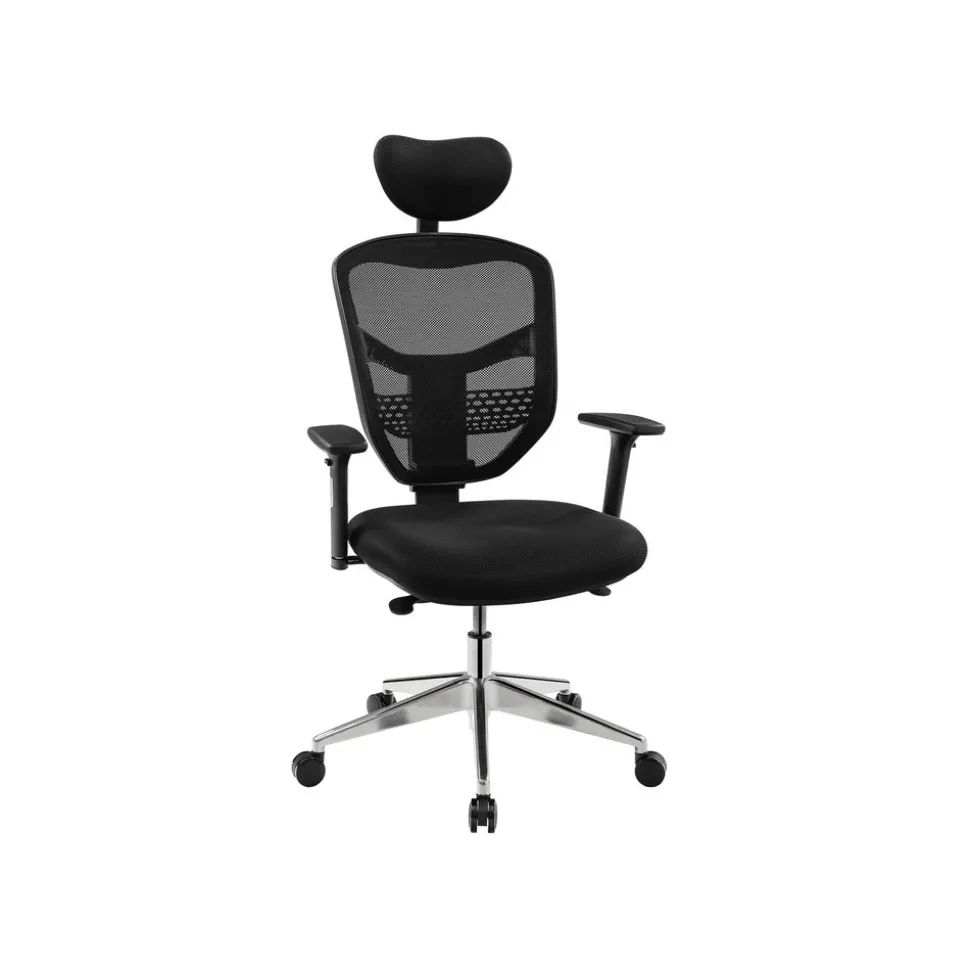 Chaise de bureau appui-tête noir