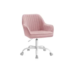 Chaise de bureau beige cappuccino et blanc nuage