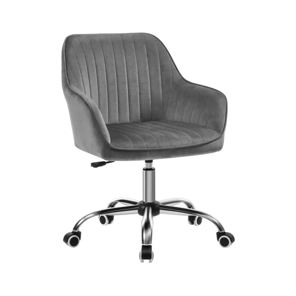 Chaise de bureau beige cappuccino et blanc nuage