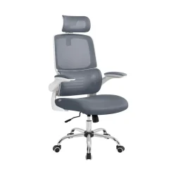 Chaise de bureau ergonomique avec soutien lombaire noir d’encre