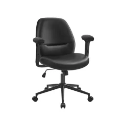Chaise de bureau pivotante tissu coton-lin rose bonbon
