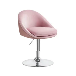 Chaise réglable avec dossier et socle rose bonbon