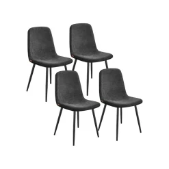 Chaises de salle à manger lot 4 Blanc Crème