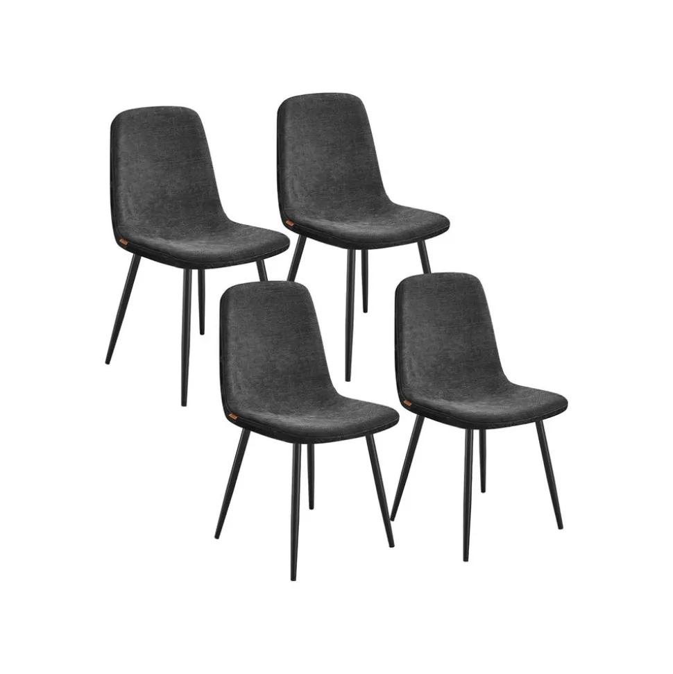 Chaises de salle à manger lot 4 Blanc Crème