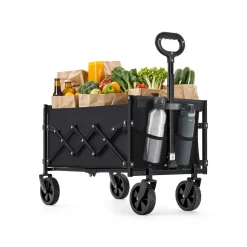 Chariot de transport pliable charge 150 kg noir d'encre