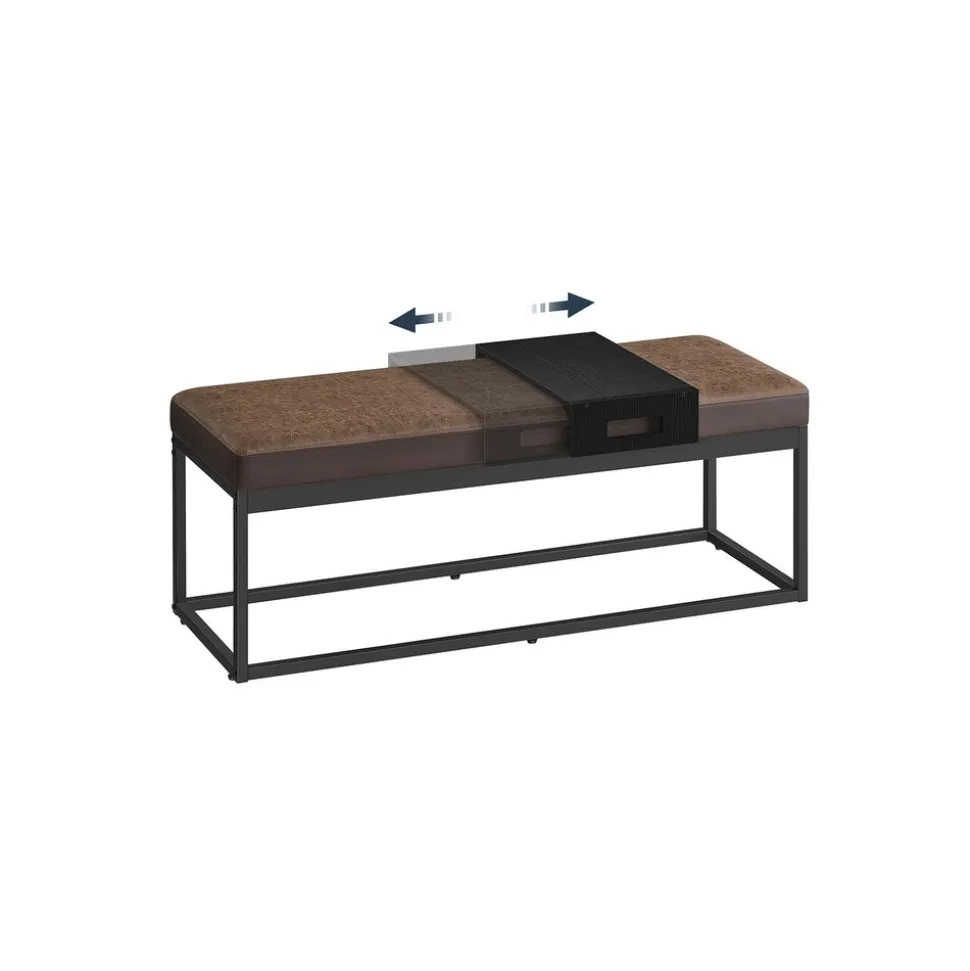 Collection - banc en acier capacité 300 kg marron noisette