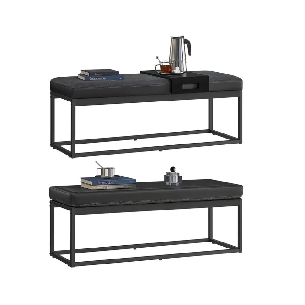 Collection - banc en acier capacité 300 kg marron noisette