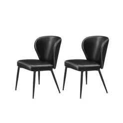 Collection EKHO - 2 Chaises de salle à manger noir d'encre