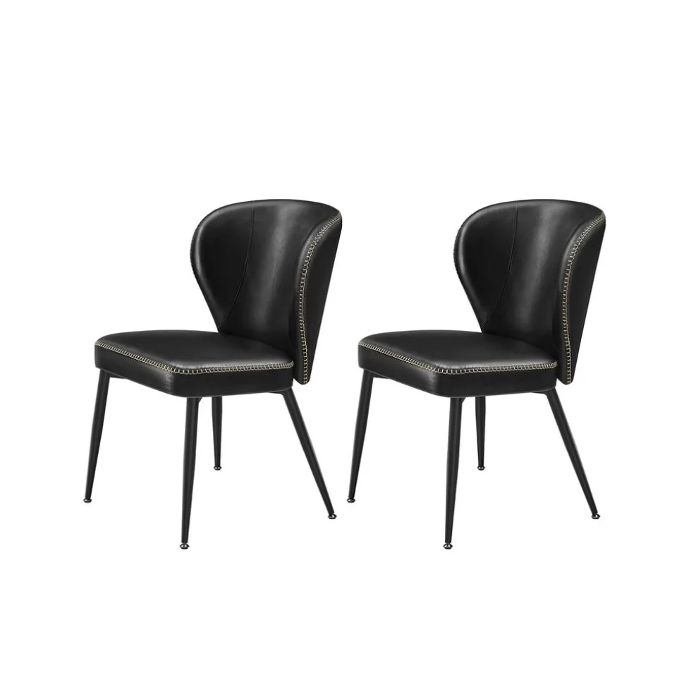 Collection EKHO - 2 Chaises de salle à manger noir d'encre
