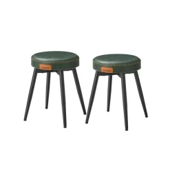 EKHO 2 Tabourets de salle à manger moderne mi-siècle marron caramel