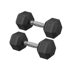 Ensemble d'haltères hexagonaux 20 kg dapté à l'entraînement