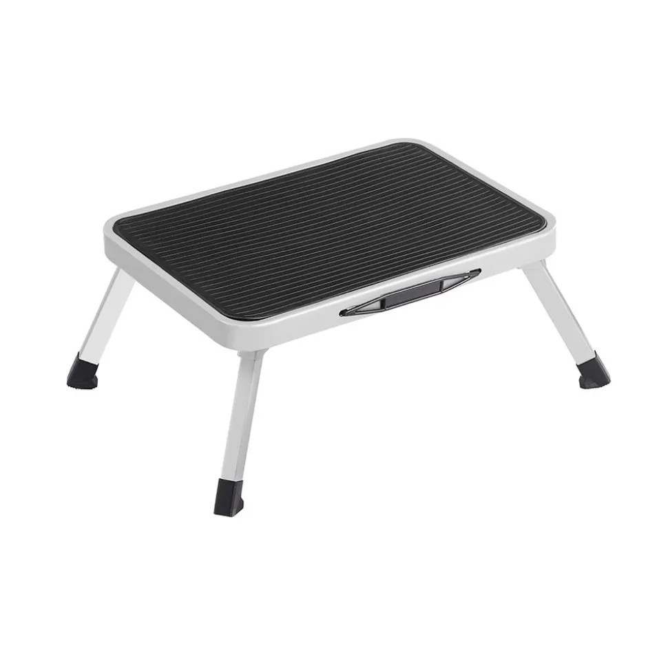 Escabeau 1 marche pliable gris