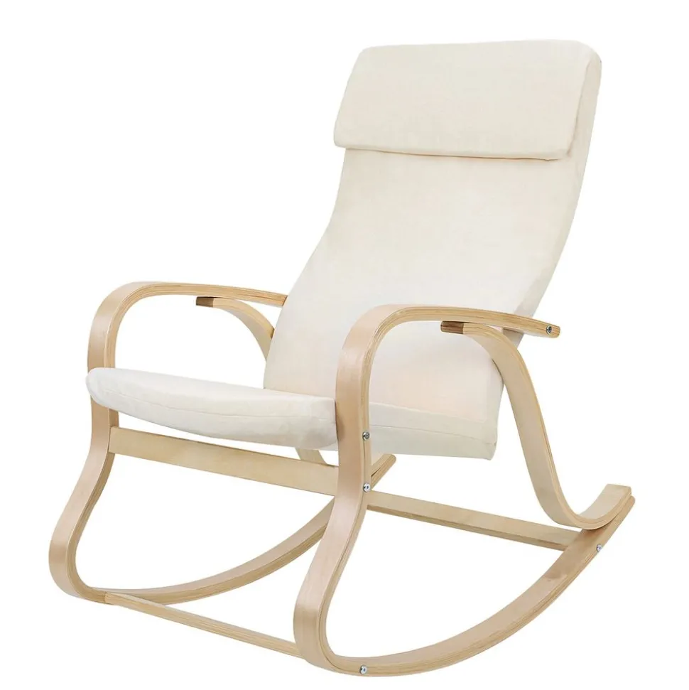Fauteuil à bascule beige