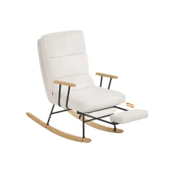 Fauteuil à Bascule Blanc Crème